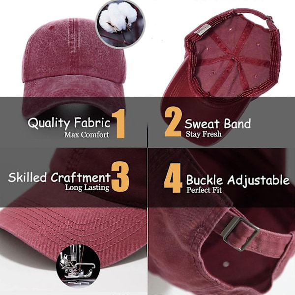 Broderte Ukraina Hatt Retro Vintage Vasket Bomullsdenim Baseballcaps
