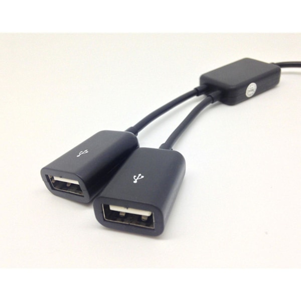 Typ C till Dubbel USB Adapter USB Typ C Kontakt USB-C Splitter USB C Hubb