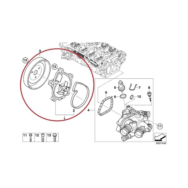 120459 Motor Vandpumpe Remskive Vandpumpe Remskive Bil Til Mini R55 R56 R60 114i 316i C3 C4 207