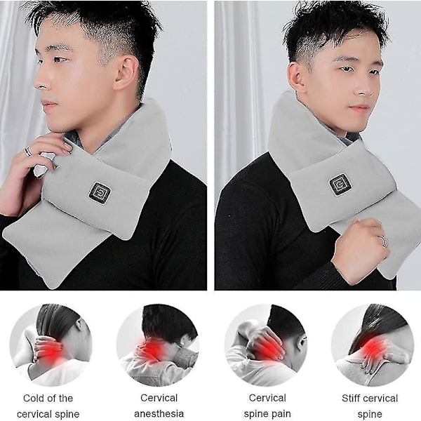 Smart Elektrisk Oppvarmet Halsvarmer Vinterhalsduk Usb Mann/kvinne Designer