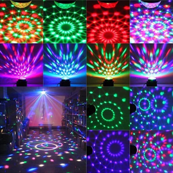 Diskolampe | Diskokule RGB med fjernkontroll og stemmestyring