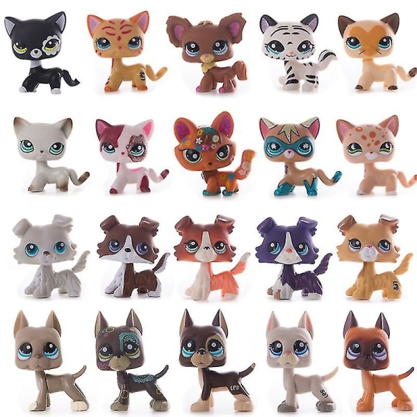 Lille Pet Shop Lps Cat Collection Sjælden stående korthårede gamle killinger Højkvalitets actionfigur Model Legetøj Børnegave