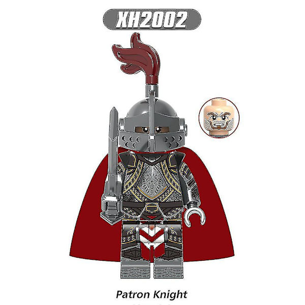8 stk./sæt middelalderlige ridder actionfigurer byggeklodser kamp præst patron ridder samling minifigurer samleobjekter legetøj børn fans gaver