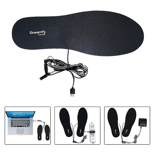 USB-oppladbare oppvarmede såler for ski, fotturer, fiske, unisex