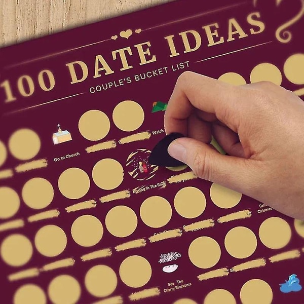 Black Friday Deals Overraskelse 100 Dates Idéer Skrabe Af Plakaten 100 Ting Mellem Par Skrabe Plakaten 100 Dates Plakaten Par Plakaten  (xq)