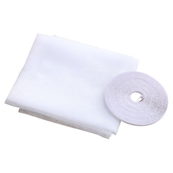 4-pakning myggnett vindu netting hvitt myggnetting med 4 ruller med tape myggnetting.