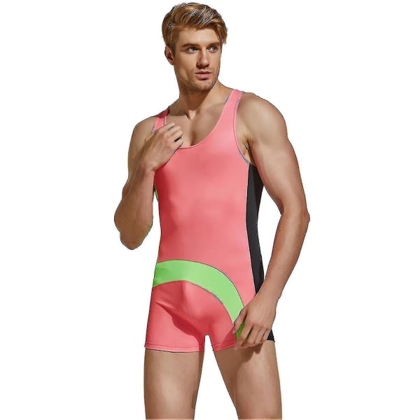 Mäns utomhussport Fritid Matchande baddräkt i ett stycke Pink L