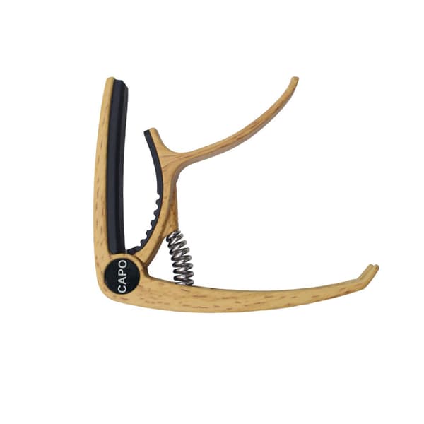 Gitar-capo i sinklegering for akustiske gitarer, mørk trefarge
