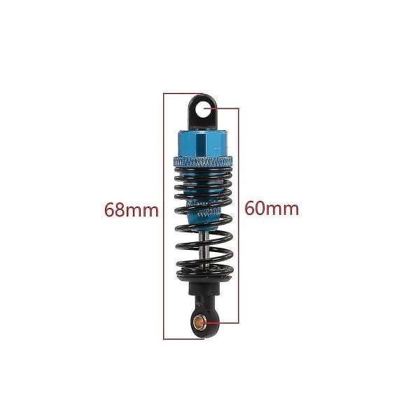 4 stk. Metalldemper for Tt01 Tt02 Ta05 Tl01 Ta03 Mf01x M05 M06 1/10 RC Bil Oppgraderingsdeler, Blå