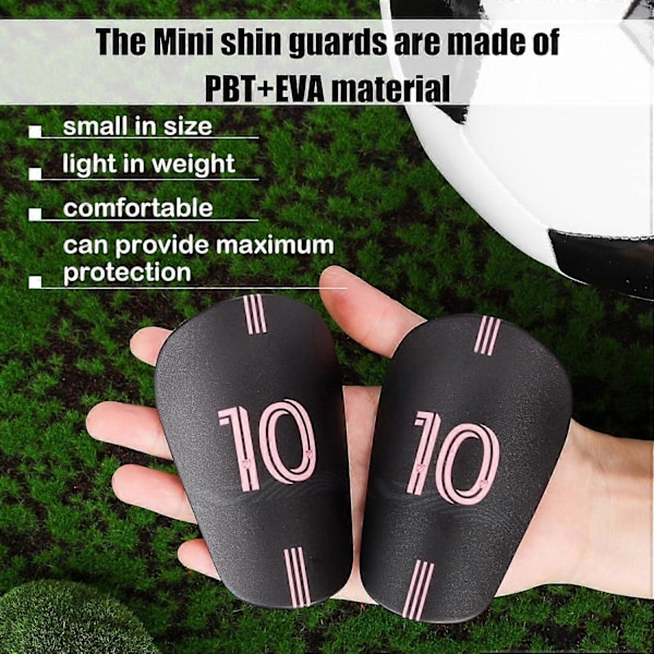 Mini Shin Guards, 3.94x2.36 Tuuman Mini Jalkapallo Shin Guards Mini Shin Pads Suojaavat Shin Guards Varusteet Miehille Naisille Pojille Tytöille Aikuisten Lapsille (S