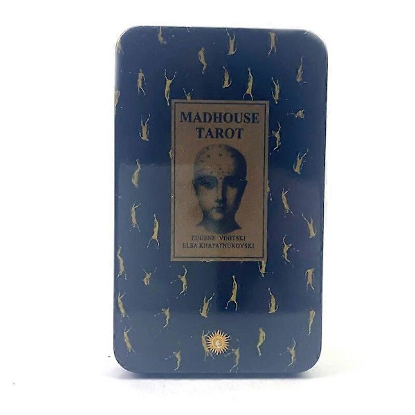 10x6x4 cm Madhouse Tarot Jernkortstokk Kortspill Papirmanual