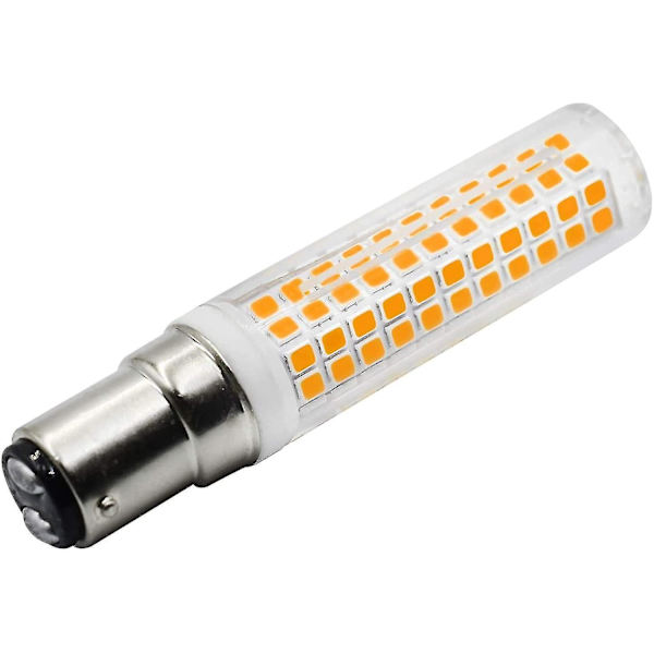 Pakke med 2 B15d LED-pærer som erstatning for 75W 90W 80W varm hvit 3000K 220V 230V 890lm 7W vegglampe for stue, lysekrone, symaskin [energi klasse