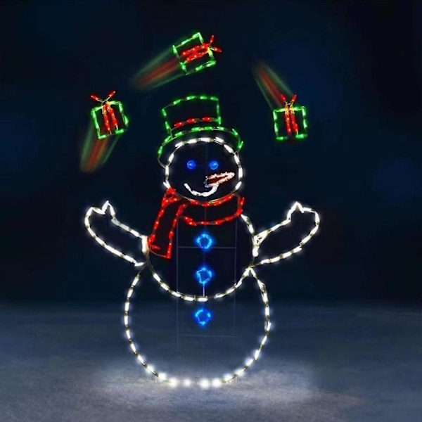 Utendørs Snømann Lysende LED Julefestival Hage Hage Lampe Dekor Julepynt
