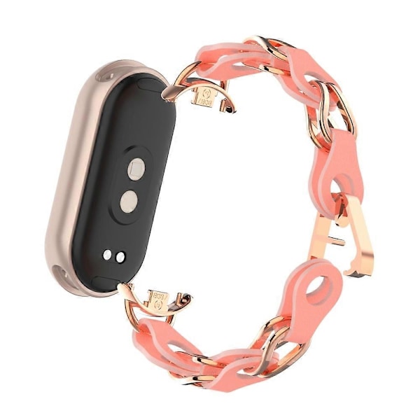 Metall Läder Kedjearmband För Xiaomi Smart Band 9