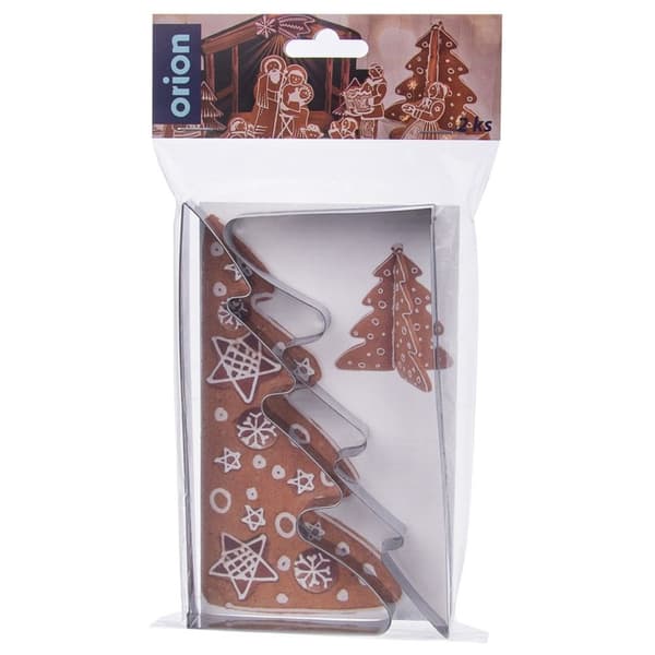 Kakeform i stål juletre 15,5 cm 2 stk