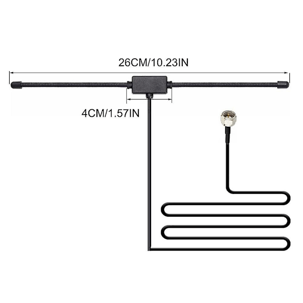 DAB FM Radio Antenne FM Dipol Antenne Audio Stikkontakt til Stereo Receiver 12