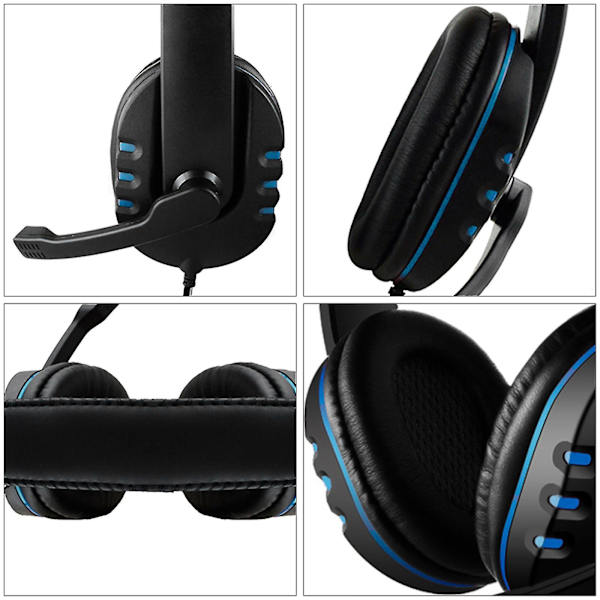 3,5 mm kablet gaming headset med støjreducerende hovedtelefoner med mikrofon