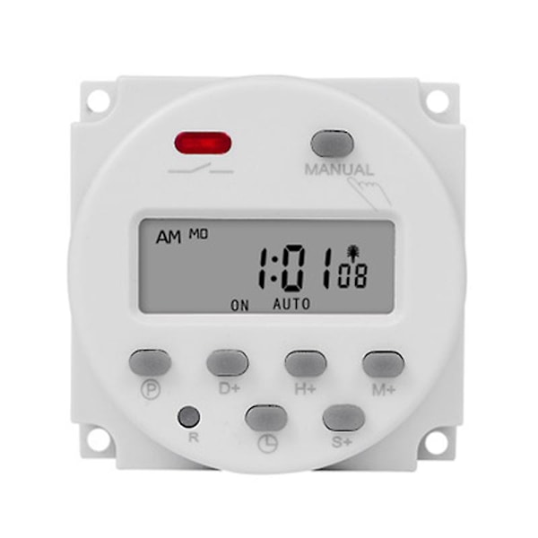 Sinotimer 1 sekunds intervall 12v digital LCD timerbryter 7 dager ukentlig programmerbar tidsrelé Prog