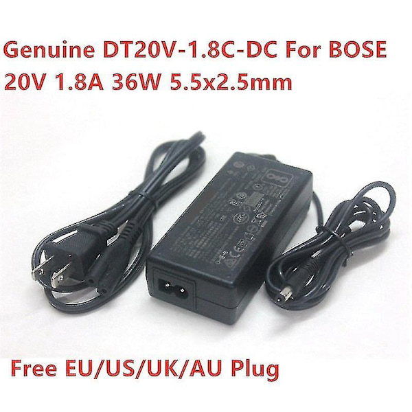 20v 1.8a Adapter Dt20v-1.8c-dc til Bose Soundbar Solo 5 Tv System C20 til Companion 20 Multimedia Højttaler