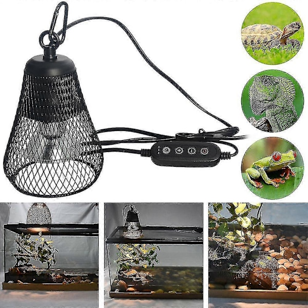 Uva Uvb Reptilvärmelampa med Dimbar för Sköldpaddor Ödlor Orm