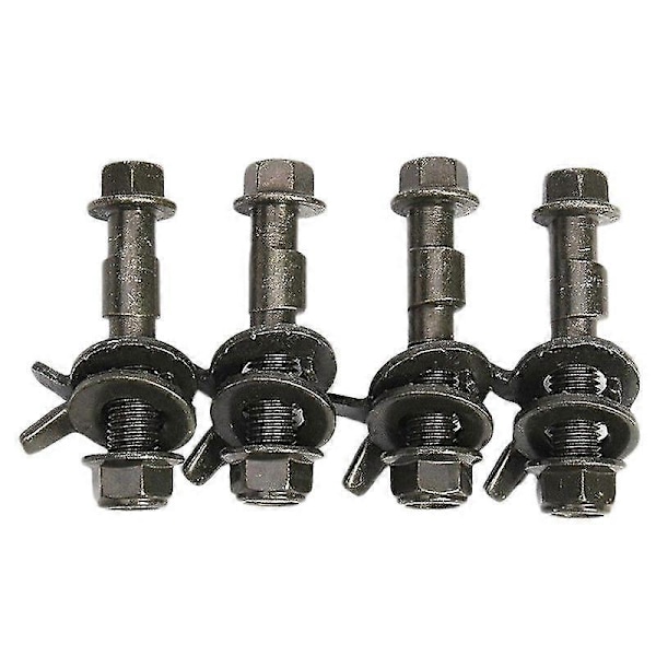 4kpl 14mm Teräs Auton Nelipyöräsuuntaus Säädettävät Camber-pultit 10.9 Lujuus 12