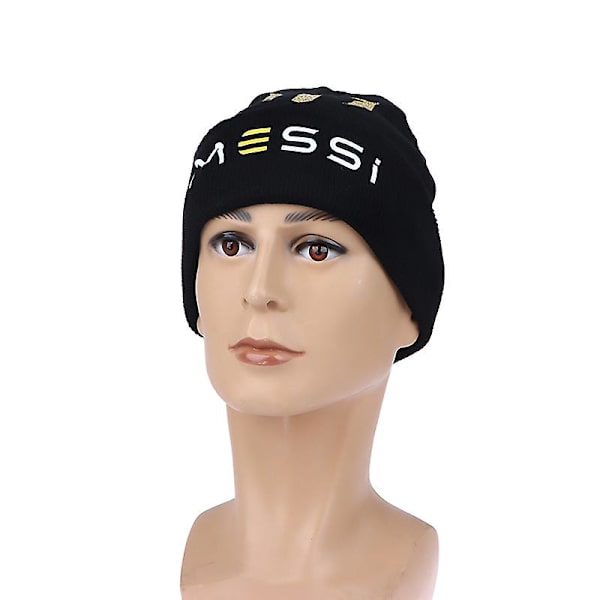 Messis Fodbold Beanie Bonnet Strikket Hat Mænd Kvinder Mode Unisex Vinter Varmt Hætte