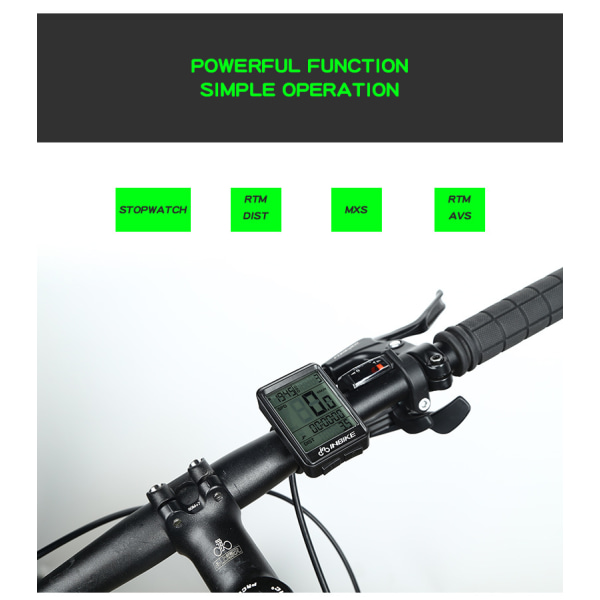 SL-vedenpitävä langaton pyörän matkamittari, nopeusmittari LED-digitaalisella nopeudella