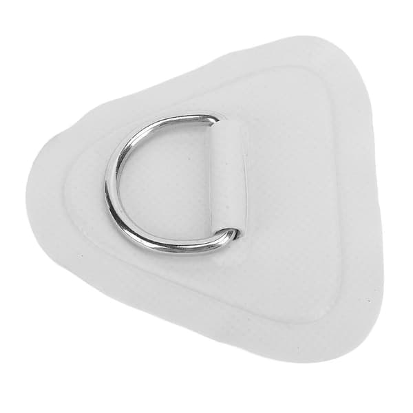 D Ring Patch Trekant UV-sikker PVC Patch D Ring Rebspænde til Oppustelig Båd Kajak Jolle Grå