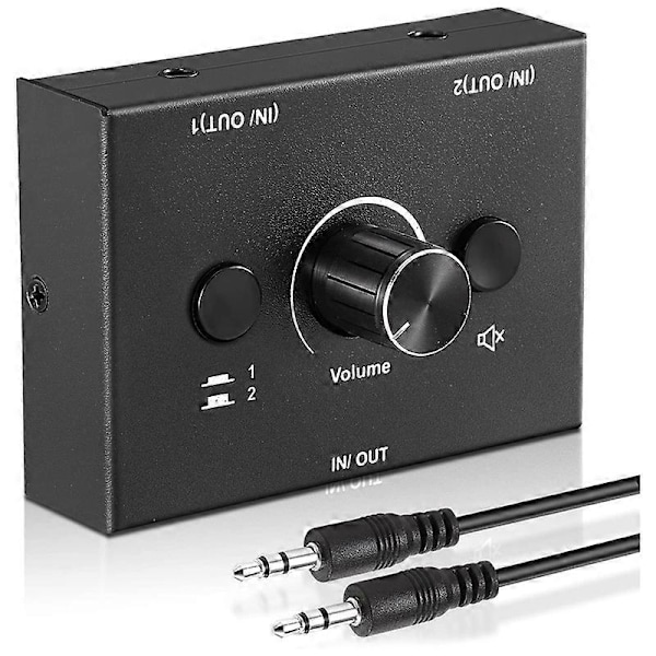 3,5 mm Audio Switch, 2 Input 1 Output/1 Input 2 Output Audio Splitter