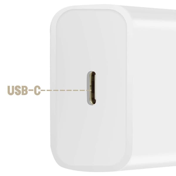 iPhone hurtiglader USB-C 20W strømadapter med 2m kabler