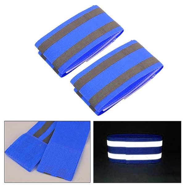 2-pack reflekterande säkerhetsarmband, armbindel, ankelband, hög synlighet och säkerhet för utomhusaktiviteter