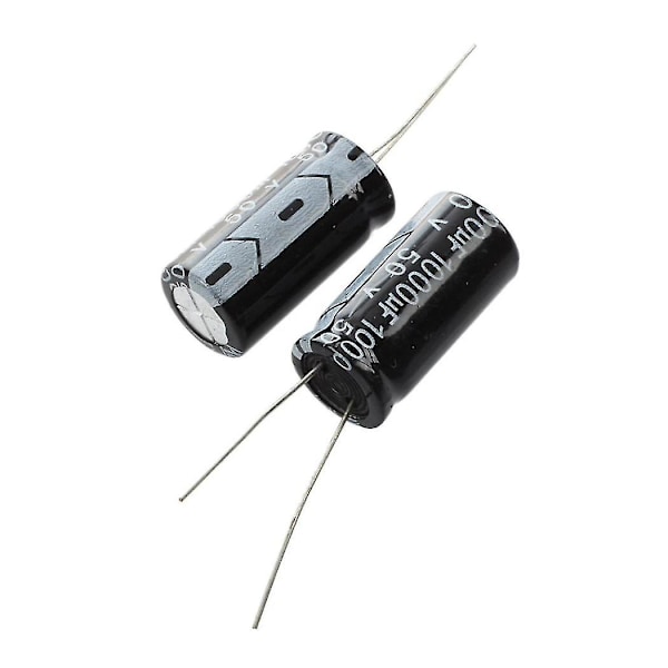 20 stk 1000uf 50v 13x25mm Aluminium Elektrolytiske Kondensatorer Sort