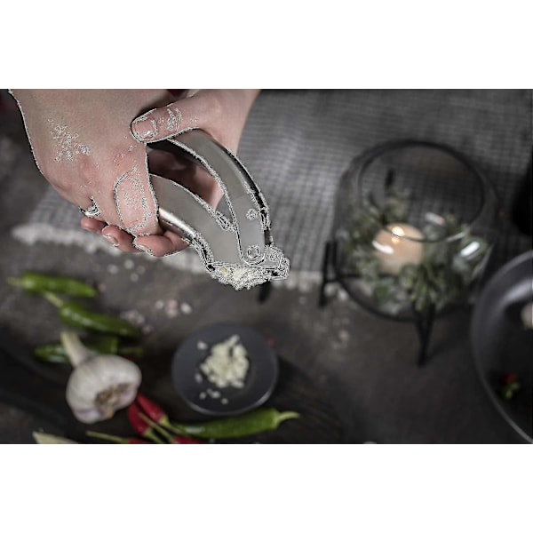 Rikon Epicurean Vitlökspress, Rostfritt Stål, 6,5 x 1 x 1,5 Tum, Silver