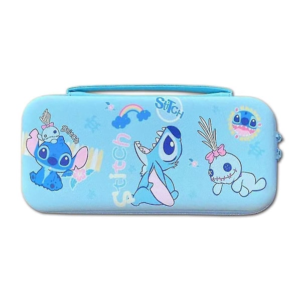 Cute Switch Carrying Case For Nintendo Switch Oled, Kawaii Hard Shell Portable Travel Carry Case With 12 Game Card Slots, Inner Protective  (blue) -ZH