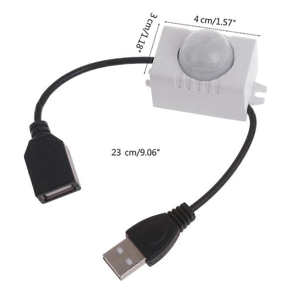 DC5V USB PIR Sensor LED Bevægelsessensor Kontakter, Kropssensor Controller