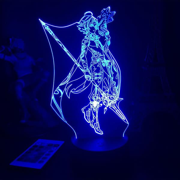 Peli Genshin Impact Xiao 3D LED yövalolamppu