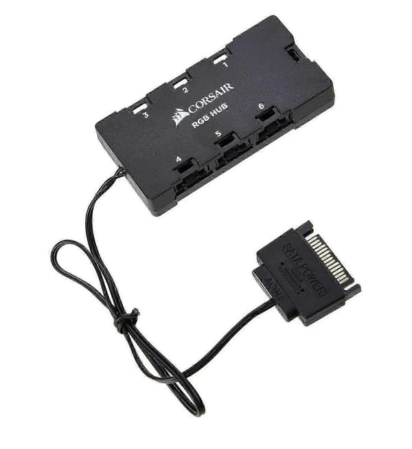 Corsair Commander Crystal Node Pro Kompatibel 6-Port RGB LED Fläktkontroller