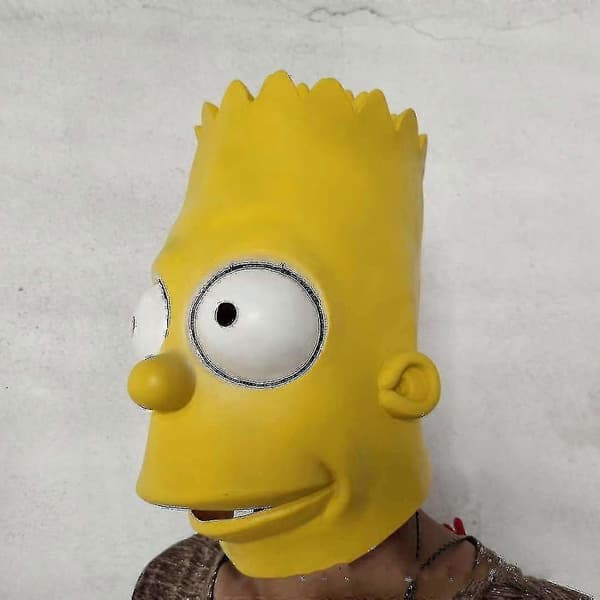 The Simpsons Bart Mask Halloween Latex Kostym Mask