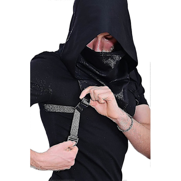 Cyberpunk Rogue Cowl Hætte Tørklæde, Assassin Kostume Hætte Vinter Unisex Kappe Hat 12