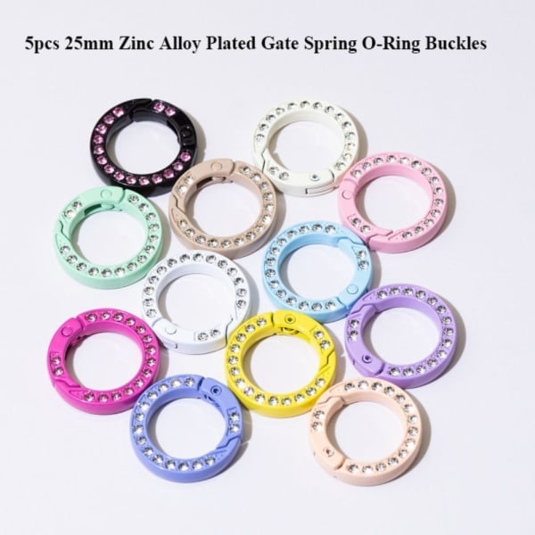 pcs fjær O-ring spenner Diamant karabinkrok 2 2 2