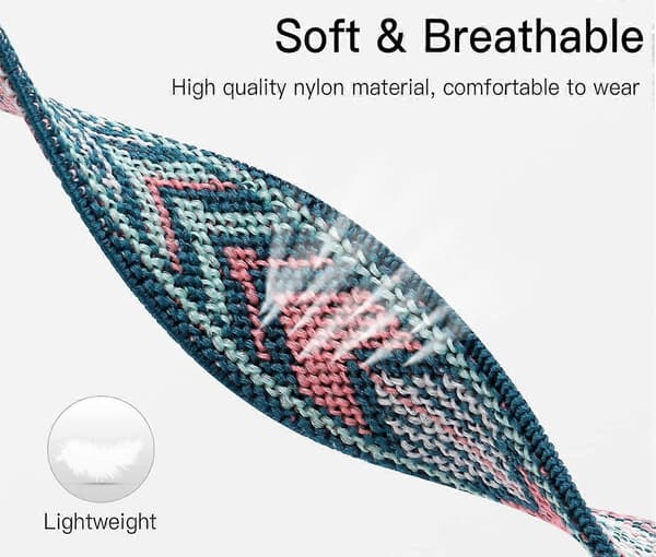 3-pak elastiske nylon urremme kompatible med Fitbit Versa 3/Sense