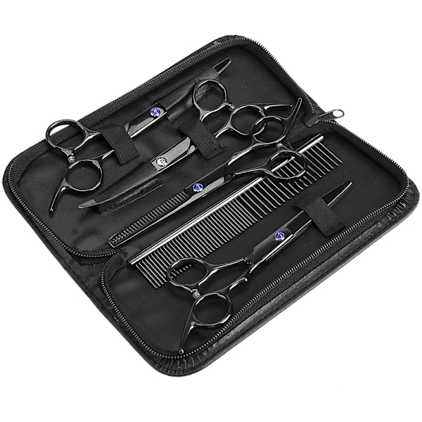 Pet Grooming Scissors Kit 7st - Klippning tunnare hårklippningsverktyg för hund- och kattfrisörer