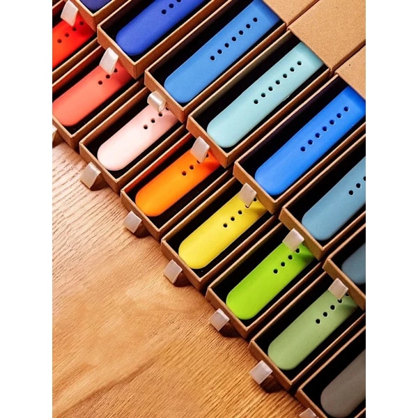 Silikonrem for Apple Watch Band 45mm 44mm 42mm 49mm 41mm 40mm 38mm Rem for iwatch Series 8 7 9 SE 4 3 5 Ultra 6 Rød