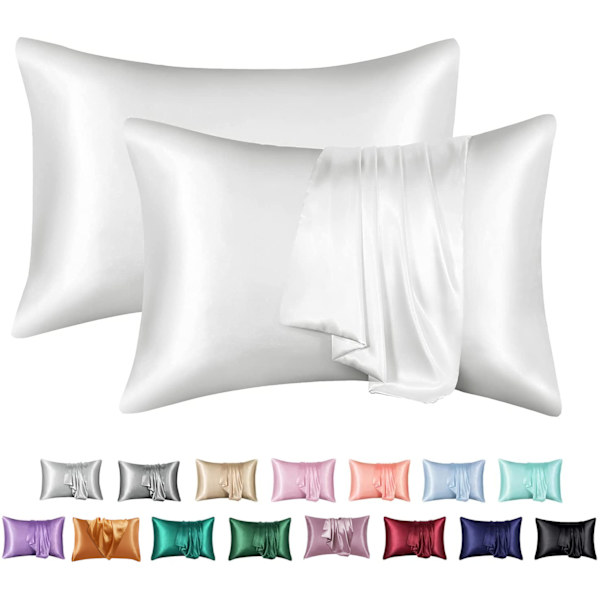 kpl tyynyliina simuloitu silkki yksivärinen tyynyliina kirjekuori tyynyliina 50 * 66cm Violetti