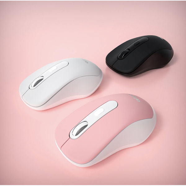 1 st trådlös mus, 2,4G ergonomisk mus, trådlös mus för bärbar dator Windows (vit)