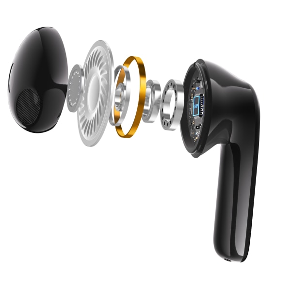 Trådlösa hörlurar Bluetooth IP7 vattentäta hörlurar Trådlösa hörlurar-svart