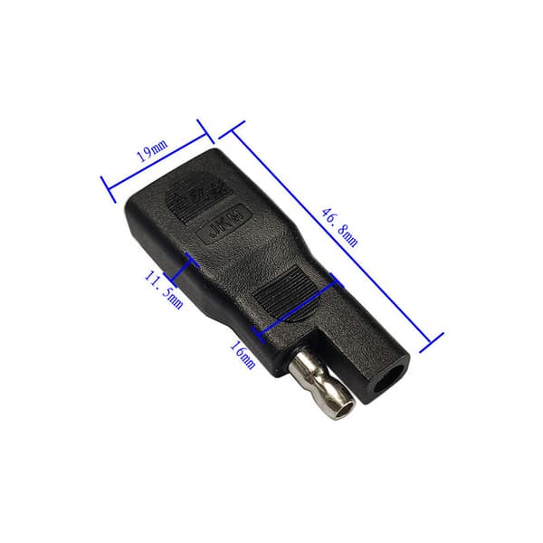 SAE polaritetsvendeadapter, SAE han til SAE hun hurtigudløser solcelleforlængerstik til bil, solpanelbatteri (pakke med 2)