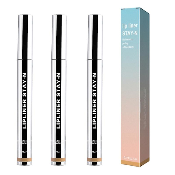 3 stk Leppestift Liner Peel Off Leppestift Tattoo Leppestift Flekk Langvarig Holdbar Sminke Nærende