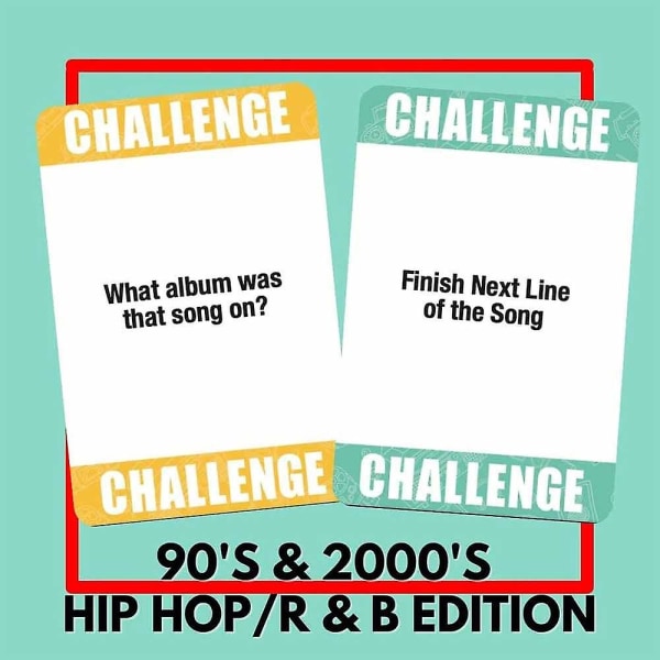 Lyrically Correct 90-tallets og 2000-tallets Hip Hop og R & B Musikk Trivia Kortspill Puslespill for å styrke vennskap