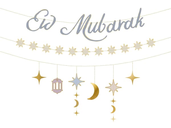 Eid Mubarak banner, 200 cm, assortert